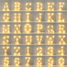 1PC 16cm LED Letter Light, Luminous Letter And Number Night Light, Suitable For Home, Bar, Wedding, Birthday Party Decoration