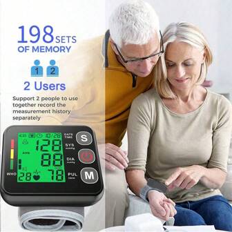 1 Pc New Wrist Blood Pressure Monitor Digital Voice Medical Sphygmomanometer USB Automatic Heart Rate And Blood Pressure Monitor