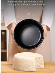 AMIEROUS 蓝色3L电饭煲12v-24v直流电可车用，220V交流电家用，智能控制面板里有温度检测头家用，防止汤汁溢出，可煲汤煮粥煮饭