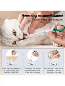 3pcs Pet Syringe, Pet Pill Syringe, Cat Pill Dispenser Feeder, Pet Pill Tablet Feeder, Dog Cat Tube Feeder Tools For Feeding Accessories