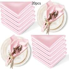8/15/20 件多色布餐巾，17 英寸 X 17 英寸餐巾，适用于婚礼、派对、节日、甜点、午餐、鸡尾酒、生日、宴会用品 - 彩色 - 查看 26