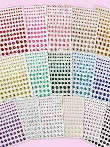 3D Realistic Chunky Glitter Glass Rhinestone Facial Decorations, Suitable For Hair, Eyes, Face, Body Decoration, Gift For Women, Music Festival, Party, Masquerade