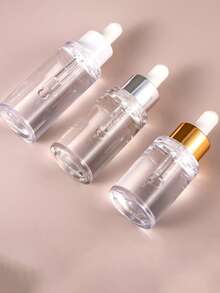 2pcs Clear Dropper Glass Bottle, White Lid - 50ml, Refillable Cosmetic Dropper Bottle, Small Portable Essence Bottle, Glass Bottle, Reliable Sealing, Quantitative Use, Suitable For Essential Oil, Perfume Sample, Cosmetic Packaging - Daily Commuting, Travel Refill Bottle - Multicolor - View 3