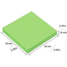 ZCZN 48 Pads Sticky Notes, 76 X 76 Mm, 100 Sheets/Pad, 6 Bright Colours Self-Stick Note Pads For Reminders, Value Pack,School Supplies,Back To School