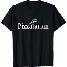 PIZZATARIAN PIZZA T-SHIRT Pie Funny Food T-Shirt T-Shirt - Black - View 1