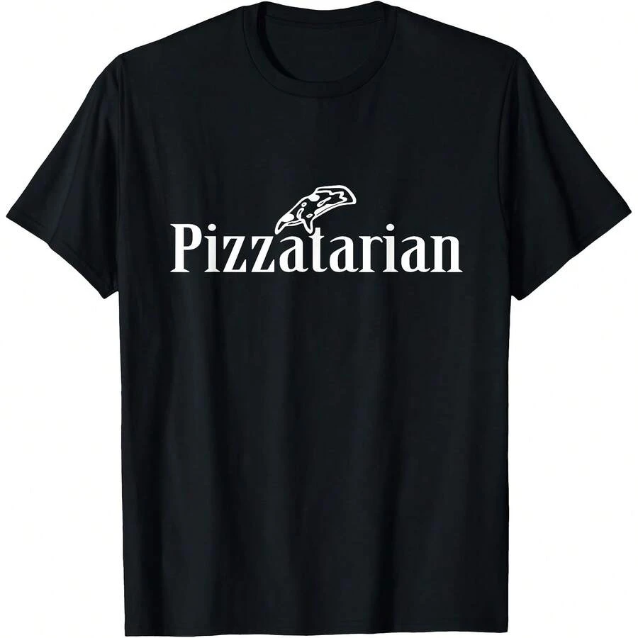 PIZZATARIAN PIZZA T-SHIRT Pie Funny Food T-Shirt T-Shirt - Black - View 1