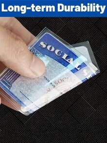 10pcs Of High Quality Clear Card Case For Social Security, Health Insurance And Credit Cards - Durable PVC For Safe Storage - Multicolor - View 3
