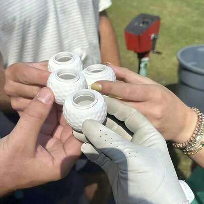 高尔夫球形酒杯套装，带盖的高尔夫酒杯，适用于威士忌龙舌兰，男士礼物，丈夫父亲的生日礼物，圆形运动主题饮具，独特的高尔夫派对装饰配件