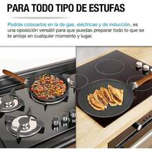 Set de Ollas Antiadherentes Superiores 3 Piezas (con Tapa de Granito) - Máquina para Crepes + Ollas Grandes/Pequeñas (30/25/21cm) - Compatible con Gas, Eléctrico e Inducción, Cocina Sin Aceite, Sin PFOA - 1 - Ver 2