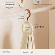 [360° Swivel] Dopamine-Free Drill Multi-Functional Hanging Rack! Scarves, Hats, Bags All-In-One Storage, Round Scarf Display Super Eye-Catching