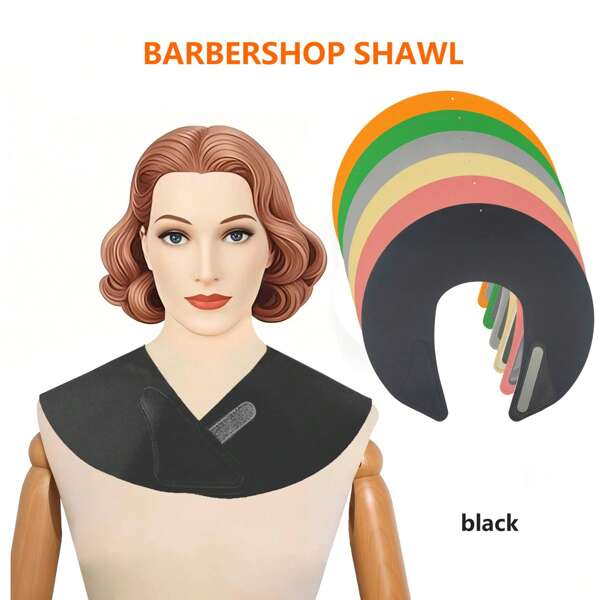 1 pieza Capa de corte de pelo de peluquero de silicona - Pelo antiadherente, correa de cuello ajustable, múltiples colores, apto para uso en salón, protección del cabello para salones | Herramienta de peluquería profesional | Capa de textura suave, accesorio de peluquería