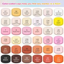 Markery do odcieni skóry, 12/24/36 kolorów cielistych, markery artystyczne na bazie alkoholu, zestaw długopisów, końcówki podwójne, pędzel i szeroki, dla profesjonalnych artystów, rysowanie, szkicowanie, ilustracje, portrety, komiksy, anime, kolorowanie, powrót do szkoły