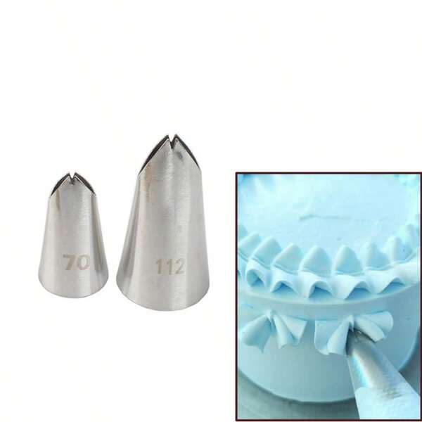 2 pezzi / 4 pezzi, Ugelli a forma di foglia in acciaio inossidabile 304 di dimensioni multiple, accessori professionali per la decorazione di torte, strumenti da forno