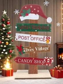 2025 Christmas Wooden Ornament Decor Items Home Decor Christmas Decorations Room Decor - Multicolor - View 9