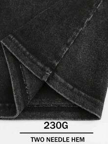 Retro Effect, Gravity Falls Welcome To Gravity Falls Logo Graphic Adult Men's T-Shirt,230g Washed T-Shirt, Summer Cotton Streetwear Top T-Shirt - 黑色 - 查看 5