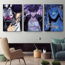 1 件/3 件墙面艺术海报可选框架流行 Solo 升级完美礼物，适合 Sung Jin-Woo 粉丝和漫画爱好者 - 彩色 - 查看 6