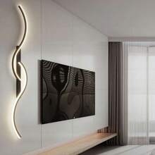 1 Stück LED kabelloses Ladelampe mit Dimmer und Fernbedienung, batteriebetriebenes USB aufladbares Licht, Innenraum Aluminium Wellen Beleuchtung für Wohnzimmer, Schlafzimmer, Nachttisch, Flur