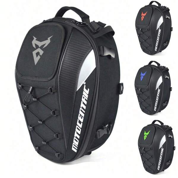 Motorcycle Bag Large Capacity 37L Moto Helmet Tail Rear Seat Bag Waterproof Moto Travel Backpack Multi-Functional Tail Bag Motocross Motorcycle Accessories Riding Essentials For Women Men Rider Gifts