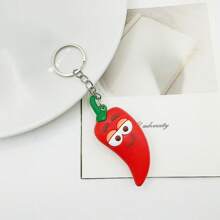 1pc Simulated Three-Dimensional Vegetable Corn Keychain, Couple Dolls, Pumpkin Key Chain, Bag Hanging Accessories, Carrot And Garlic Car Accessories Bag Charm School Cartoon Cute Goth Y2k