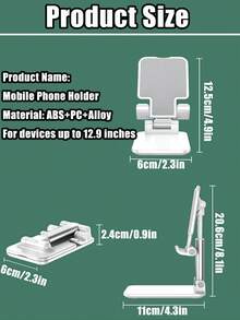 适用于手机和平板电脑的折叠支架，可调节桌面手机支架，可调节角度高度的桌面手机支架，适用于手机壳的桌面手机支架，适合所有手机，便携式手机桌面支架，耐磨