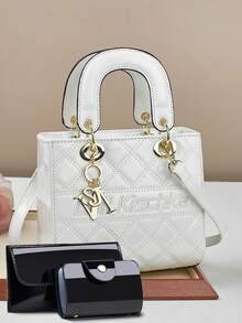 [奢华鳄鱼纹印花包] 优雅奢华鳄鱼纹印花托特包 - 女士时尚手提包、单肩包、斜挎包 - 彩色 - 查看 12