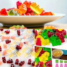 Silicone Gummy Bear Candy Mold, Non Stick Chocolate Gummy Candy Mold, Used For Gummy Chocolate Jelly Cookies With 7 Colors Of Teddy Bear Shaped Mini Silicone Molds