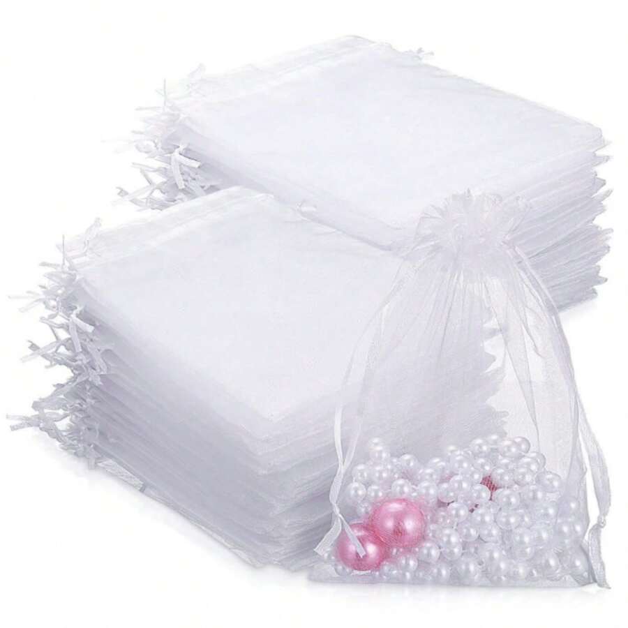 10pcs Gift Packaging Bags, Organza Gift Wrapping Bags, Drawstring Bags, Wedding Necessity Candy Bags, Chocolate Packaging Cloth Bags, Organza Gift Bags, Jewelry Bags, Small Mesh Bags, Drawstring Bags, Wedding Gift Bags, Bracelet Bags For Packaging, Transparent Bags, Jewelry Bags, Small Gifts