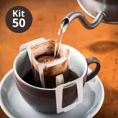 50PÇS Coador De Café na Xícara Filtro Dose Única Individual Descartável