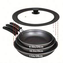 2 pièces Couvercle universel pour casseroles, poêles et poêles, couvercle de casserole avec rebord en silicone résistant à la chaleur et verre trempé, convient aux casseroles et poêles de 6 ", 7 ", 8 ", 9,5 ", 10,5 ", 11 " de diamètre