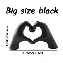 1pc Gesture Decoration, Heart Hand Statue Room Decoration, Love Finger Sculpture Wedding Decoration For Shelf Coffee Table Office Bedroom TV Cabinet Bookshelf Small Ornament Home Decoration