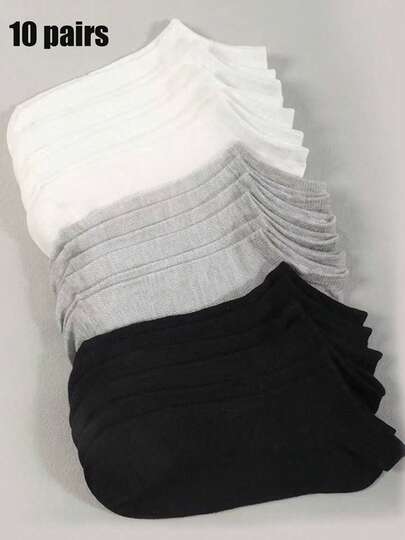 10/15 双多色女士夏季短袜、薄款踝袜和低帮船袜、隐形袜