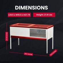 Galvanized Steel Chick Brooder Box Enclosure With Litter Drop Pan - 1 - View 3