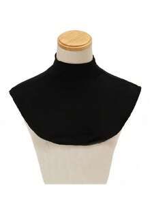 2pcs Women Stand Collar Scarf, Flattering Neckline, Multipurpose Detachable Dickey Collar, Casual & Elegant, Suitable For All Seasons - Solid Color - View 2