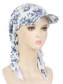 1 件装新款时尚印花圆边舒适遮阳百搭休闲女士棒球帽 - A - 查看 11