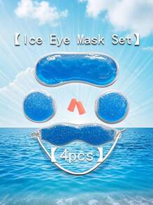 [Eis-Augenmaske Set] Eis-Tasche Augenmaske, Eis-Tasche Futter, Eis-Pad, geeignet zum Schlafen, Eis-Augenmaske, Schlafhilfe, Schlaf-Augenmaske, Beauty-Augenmaske, einzigartige Augenmaske, Geleis-Pack, Warm- und Kalt-Augenmaske