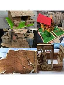 50/150pcs Miniature Sand Table Three-Dimensional Model Landscape Building Blocks Portable Simulation Bricks For Hobbyists & Educational Engineering Skills