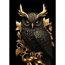 1 件动物黑金鹰狮帆布画金属海报墙艺术北欧鹿虎狼天鹅美学画客厅装饰可选框架