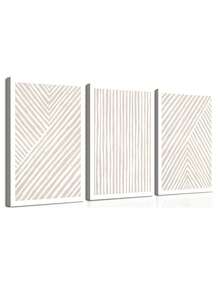 3 张无框帆布海报，现代艺术，抽象线条，适合大众审美，波西米亚艺术油画海报，卧室、客厅、餐厅、厨房、书房、走廊、宿舍房间装饰，送给朋友的理想礼物，壁画，壁画，墙壁艺术，家居装饰，房间装饰帆布画，海报 - 彩色 - 查看 6