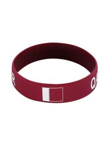 1 pieza Pulsera conmemorativa de fans del fútbol europeo, pulsera multinacional, recuerdo pequeño de la Copa del Mundo, pulsera deportiva con bandera alrededor de la muñeca