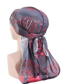 1pc Pattern Pirate Hat With Scarf Band, Bandana Style Headwrap Hiphop Cloak Hat - Multicolor - View 11