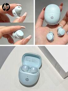 HP 新款无线耳机，音质卓越，防水等级 IPX4，自动配对耳机，播放时间长达 28 小时，轻巧无线耳机，带麦克风，兼容 Android，游戏耳机和扬声器，麦克风，节日礼物，情人节礼物