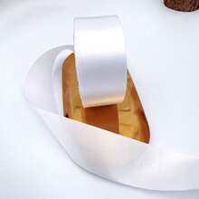 1 rouleau de ruban large de 4 cm x 22 m pour faire des fleurs de rose faites main, des accessoires pour cheveux, des boîtes à gâteaux, la décoration de fleurs fraîches, les décorations de voiture pour mariage et fête