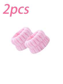 3pcs/Set Upgraded Thick Sponge Spa Headband And Wristband Set For Women, Suitable For Washing Face, Makeup, Skincare, SPA Use, Fluffy Sponge Headband And Wristband, Also Suitable As Birthday, Holiday, Date Gift For Family, Friends, Partners (3/2/1pc Available)