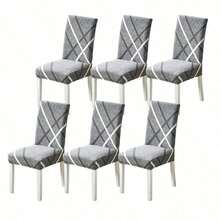 6pcs Stretch Printed Chair Covers, Soft Fitted Universal Table Covers, Removable & Washable Spandex Chair Protectors, Home Christmas Decor, Gifts For Men, Gifts For Friends, New Year