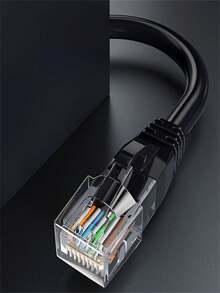 Cable Ethernet Cat6 de red, 1Gbps, RJ45, cable sin enganches, conectores chapados en oro, para Internet para PC, TV, tableta, router, impresora, servidores, centro de datos de TI - Paquete de 4 (Negro/Azul/Gris/Amarillo) - Multicolor - Ver 4