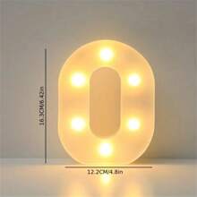 1PC 16cm LED Letter Light, Luminous Letter And Number Night Light, Suitable For Home, Bar, Wedding, Birthday Party Decoration