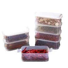 Recipientes para almacenamiento de alimentos con tapas: Recipientes para preparación de comidas para llevar, organizadores de refrigerador de plástico transparente, cajas de almacenamiento de cocina reutilizables para congelador, aptos para lavavajillas y microondas