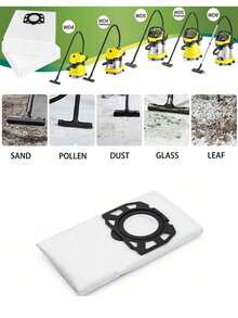 1pc/5pcs/10pcs Replacement Vacuum Dust Bags For Karcher WD4 Vacuum Cleaner, Accessories Filter Bag Spare Parts - White - View 9