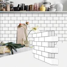 10 Peças/20 Peças/30 Peças Adesivos de azulejo 3D autoadesivos e reforçados, 27 x 27 cm Adesivos decorativos para renovação de parede doméstica, adequados para cozinha, varanda, pia, banheiro e sala de jantar Decoração de casa Decoração de parede Decoração de banheiro Papel de parede Acessórios de cozinha Itens de cozinha Decoração de cozinha Adesivos de parede Adesivo de parede