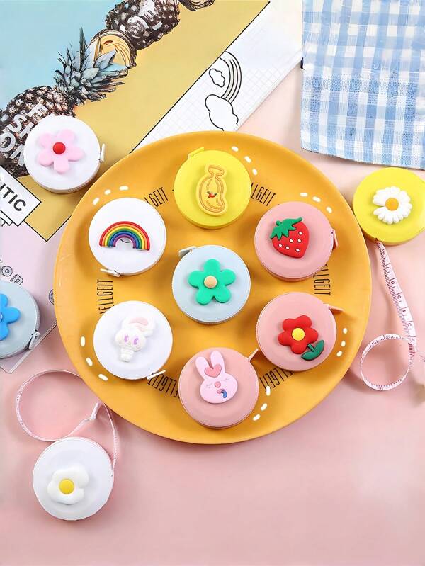 1.5m/60in Cute Cartoon Retractable Tape Measure, Creative Portable Mini Sewing Ruler Measuring Tape